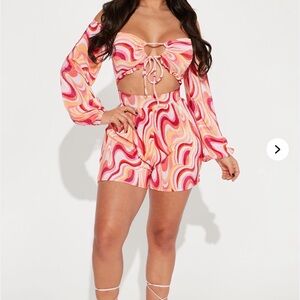 Fashion Nova Pink and Orange Romoer